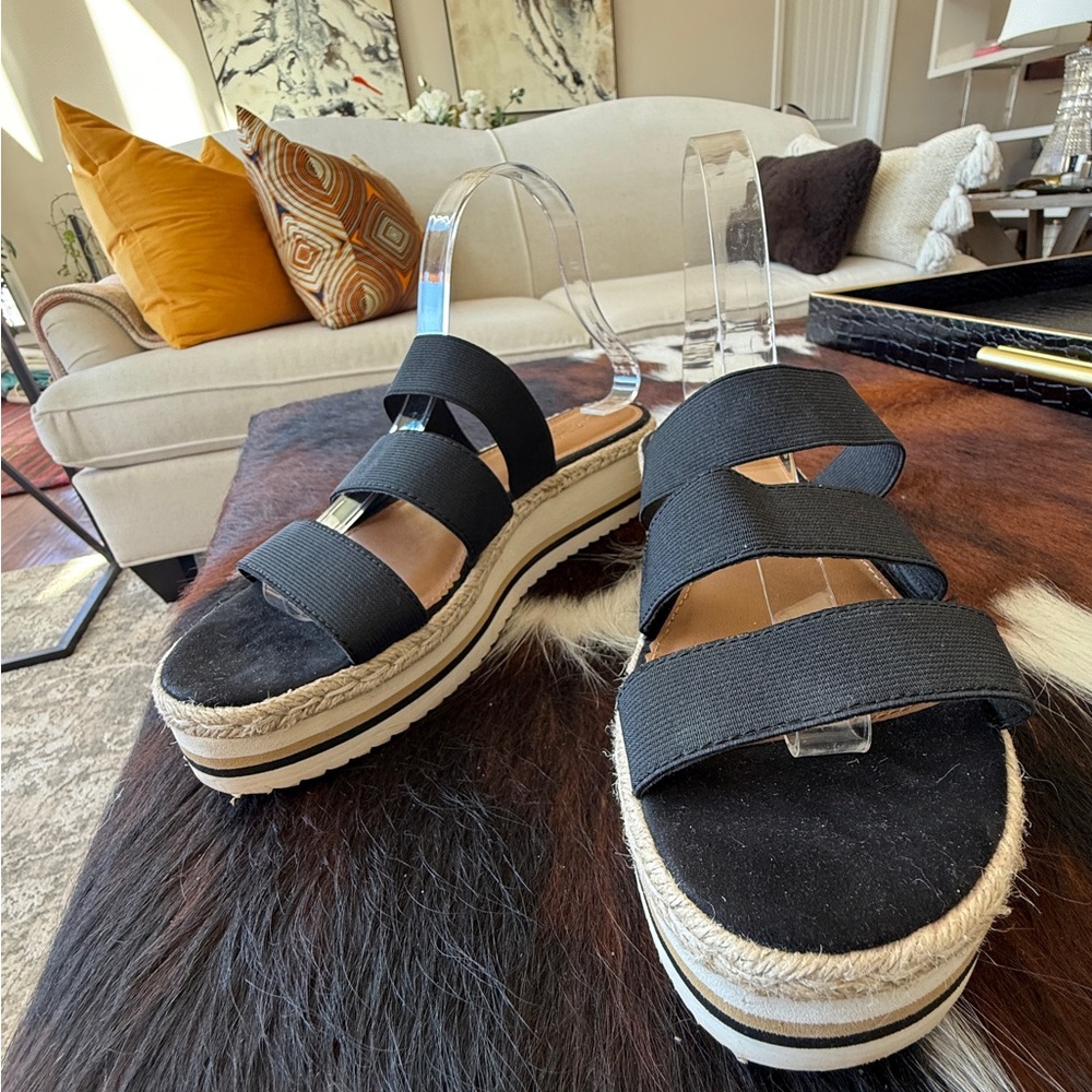 UNIVERSAL THREAD FLORENCE ESPADRILLE PLATFORM SANDALS - SZ 8